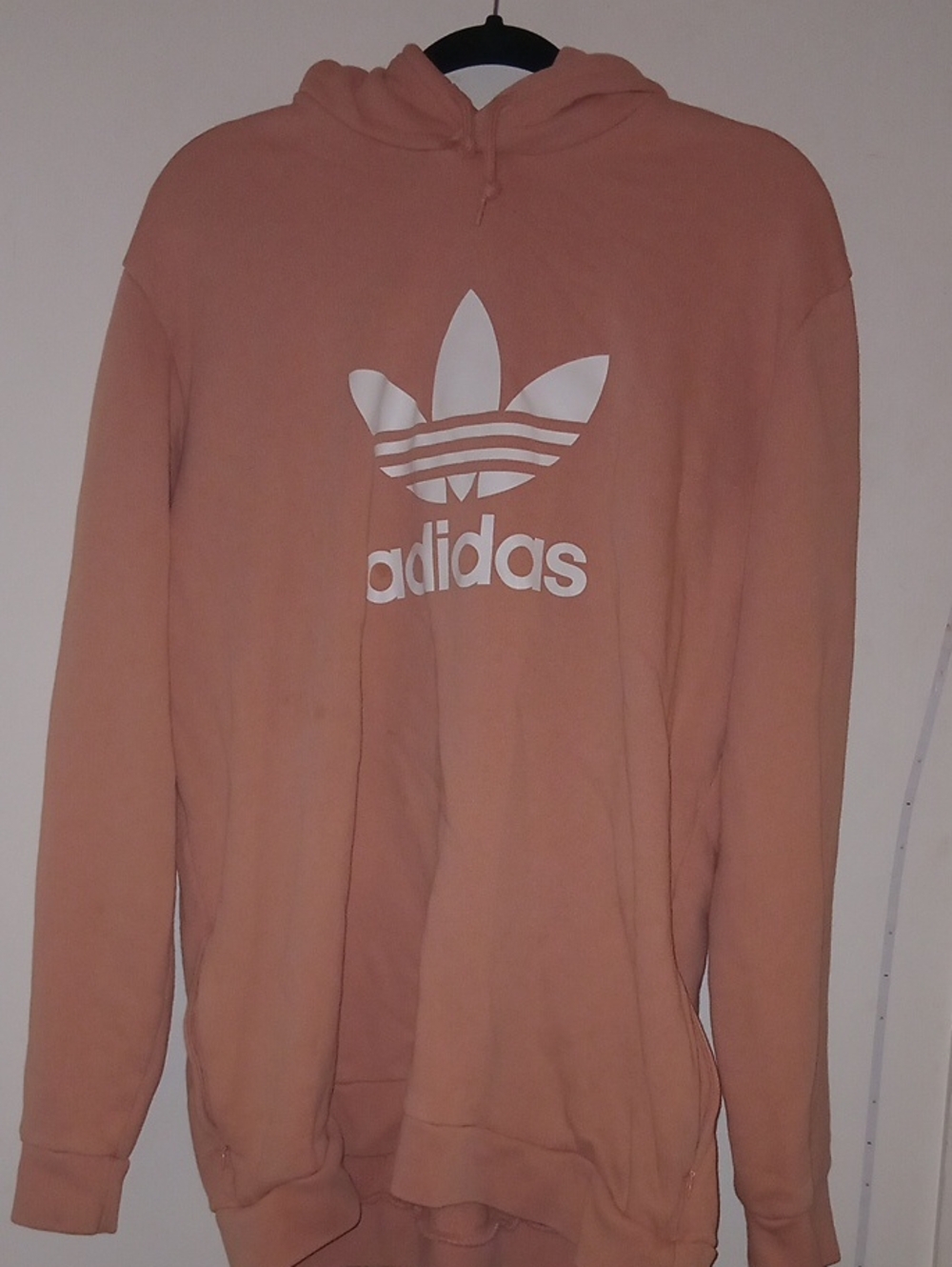 adidas Men’s Crewneck Hoodie in Dusty Rose with White Trefoil